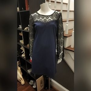 Xhiliration lace sleeve dress